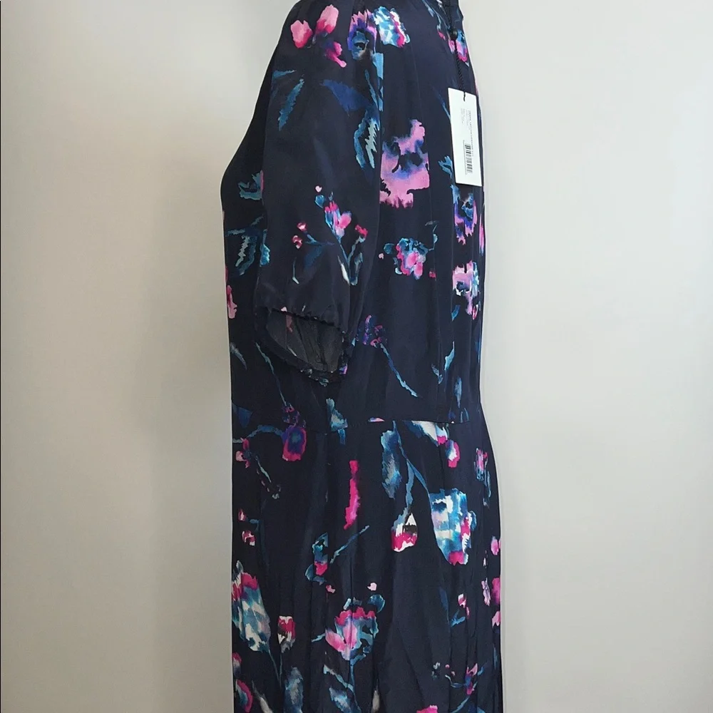 💖NWT WOMENS TANYA TAYLOR ESTRELLA SILK DRESS IN NAVY/TIE DYE FLORAL SIZE 12 - Picture 12 of 17
